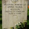 ALLISON Annie Maria died 1989